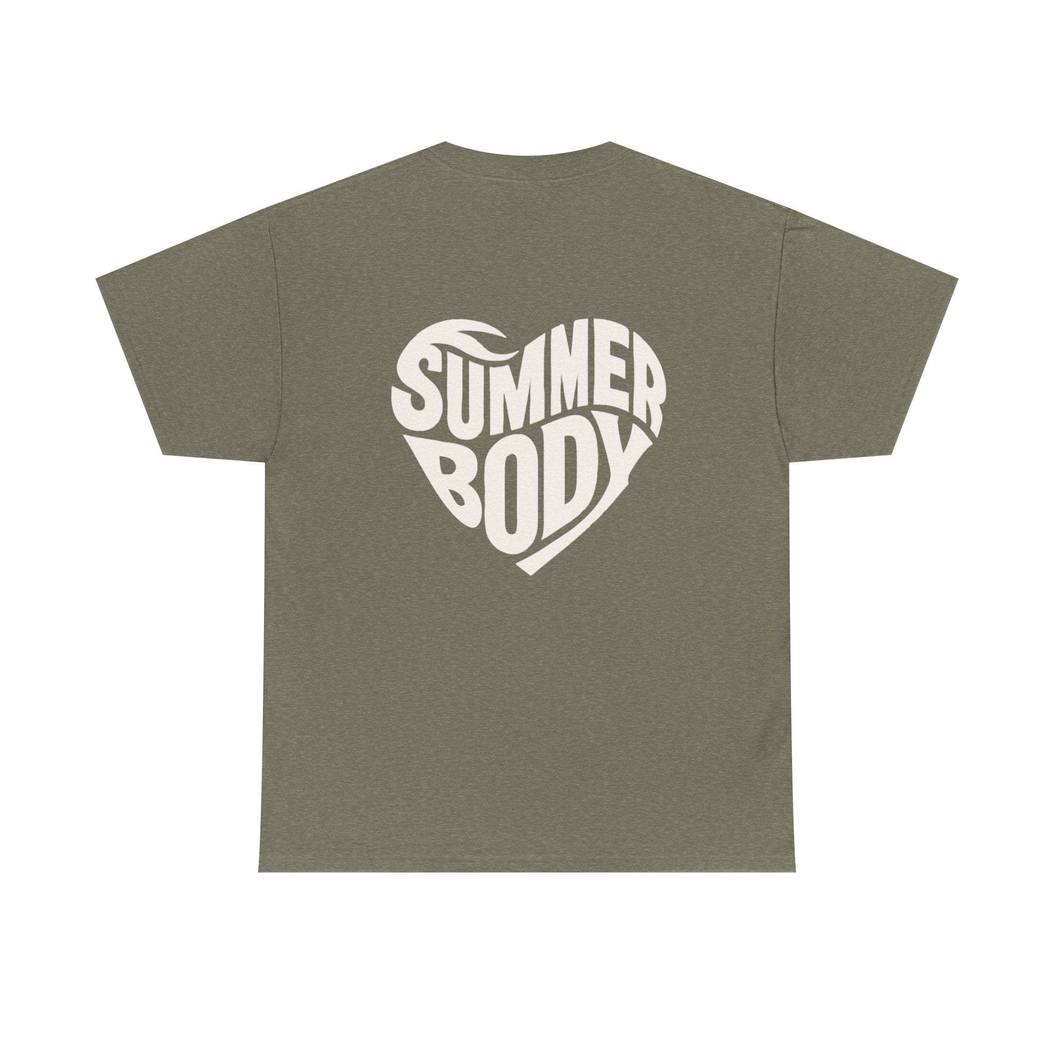 LOVE SUMMERBODY | Unisex Heavy Cotton Graphic T-Shirt | Casual Outings, Beach Days, Gift for Fitness Lovers, Outdoor Adventures