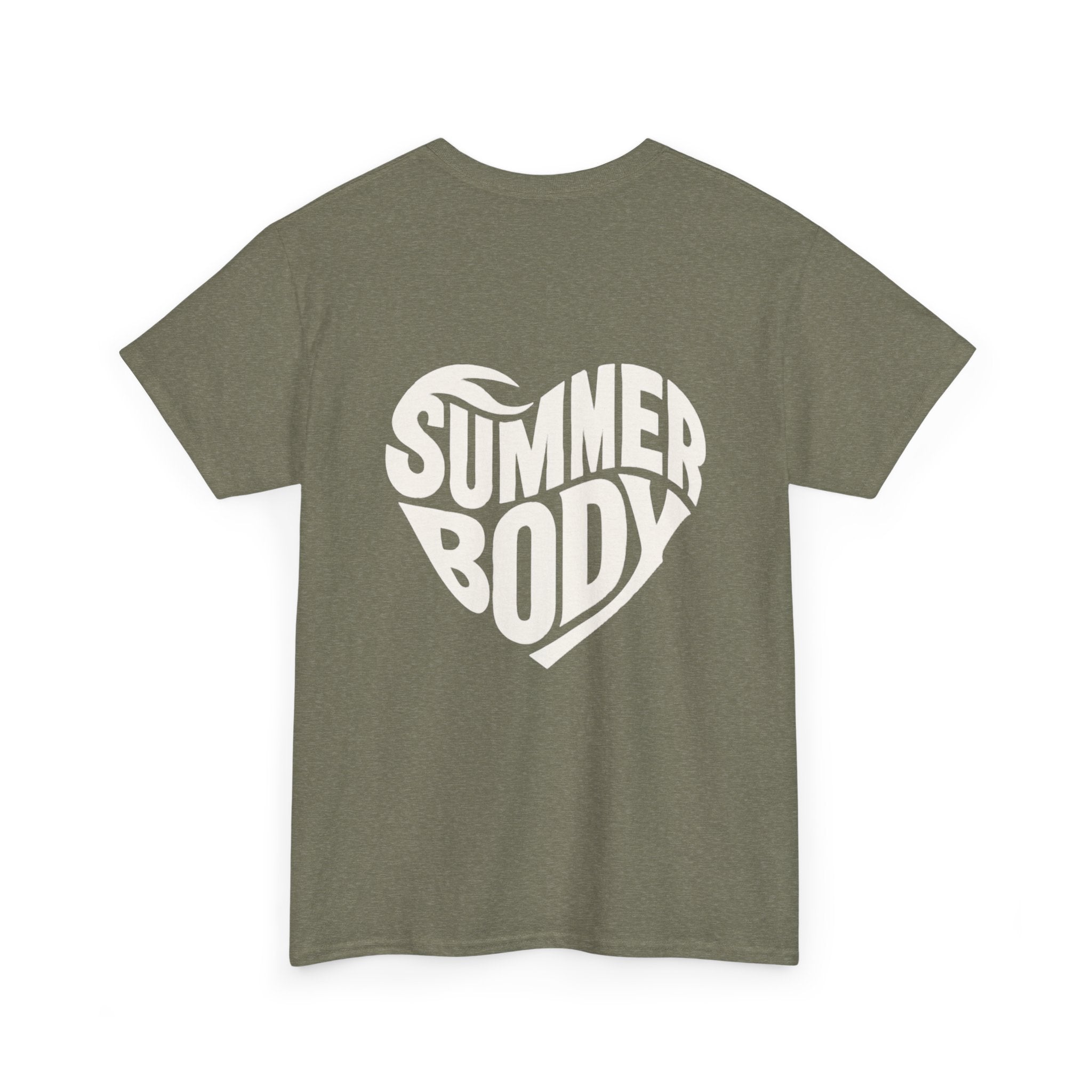 LOVE SUMMERBODY | Unisex Heavy Cotton Graphic T-Shirt | Casual Outings, Beach Days, Gift for Fitness Lovers, Outdoor Adventures