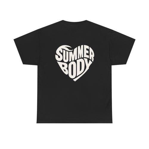 LOVE SUMMERBODY | Unisex Heavy Cotton Graphic T-Shirt | Casual Outings, Beach Days, Gift for Fitness Lovers, Outdoor Adventures