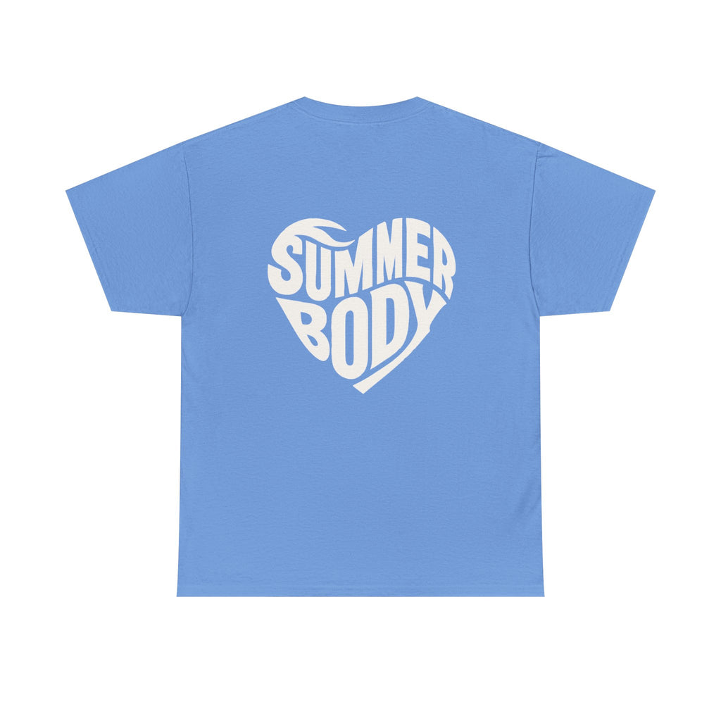 LOVE SUMMERBODY | Unisex Heavy Cotton Graphic T-Shirt | Casual Outings, Beach Days, Gift for Fitness Lovers, Outdoor Adventures