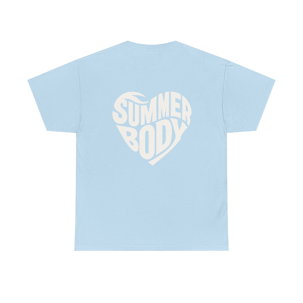 LOVE SUMMERBODY | Unisex Heavy Cotton Graphic T-Shirt | Casual Outings, Beach Days, Gift for Fitness Lovers, Outdoor Adventures